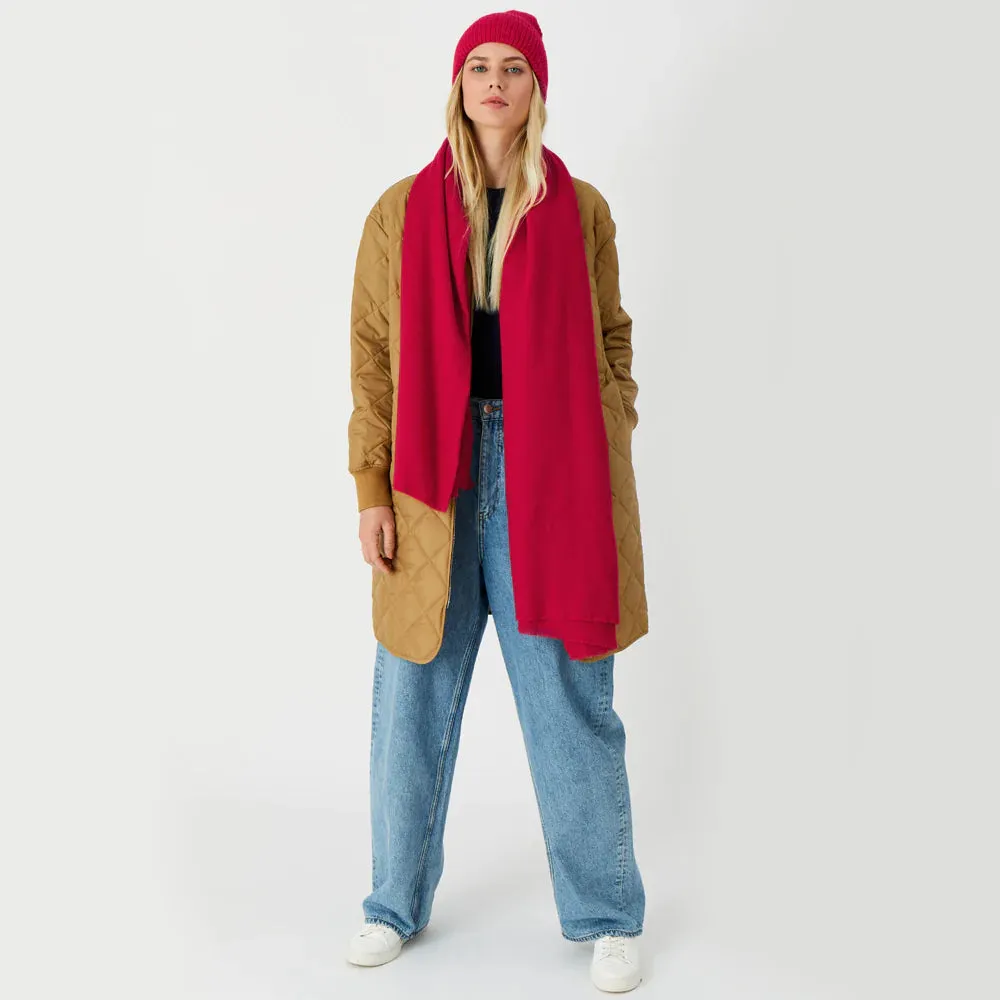 Accessorize London Women's Red Wells Supersoft Blanket