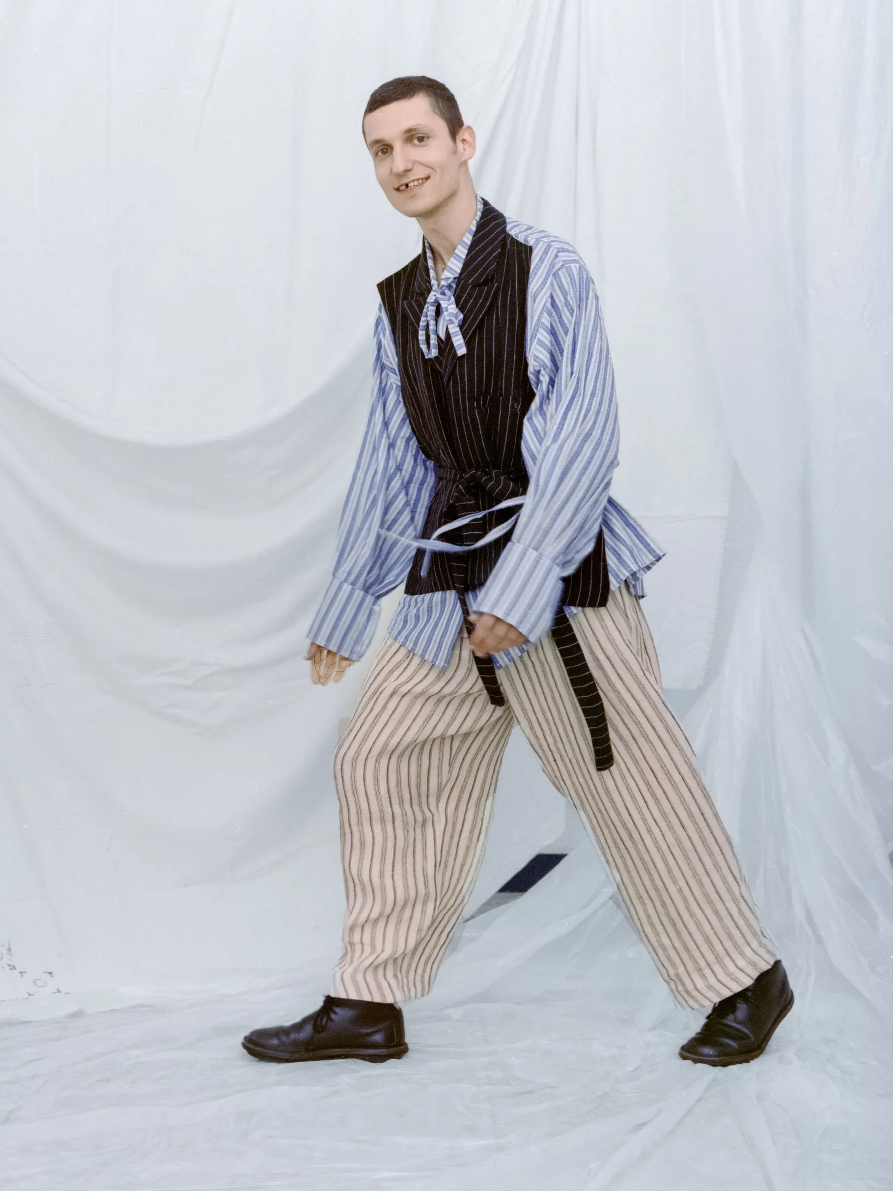 AMA TROUSERS BROWN STRIPES