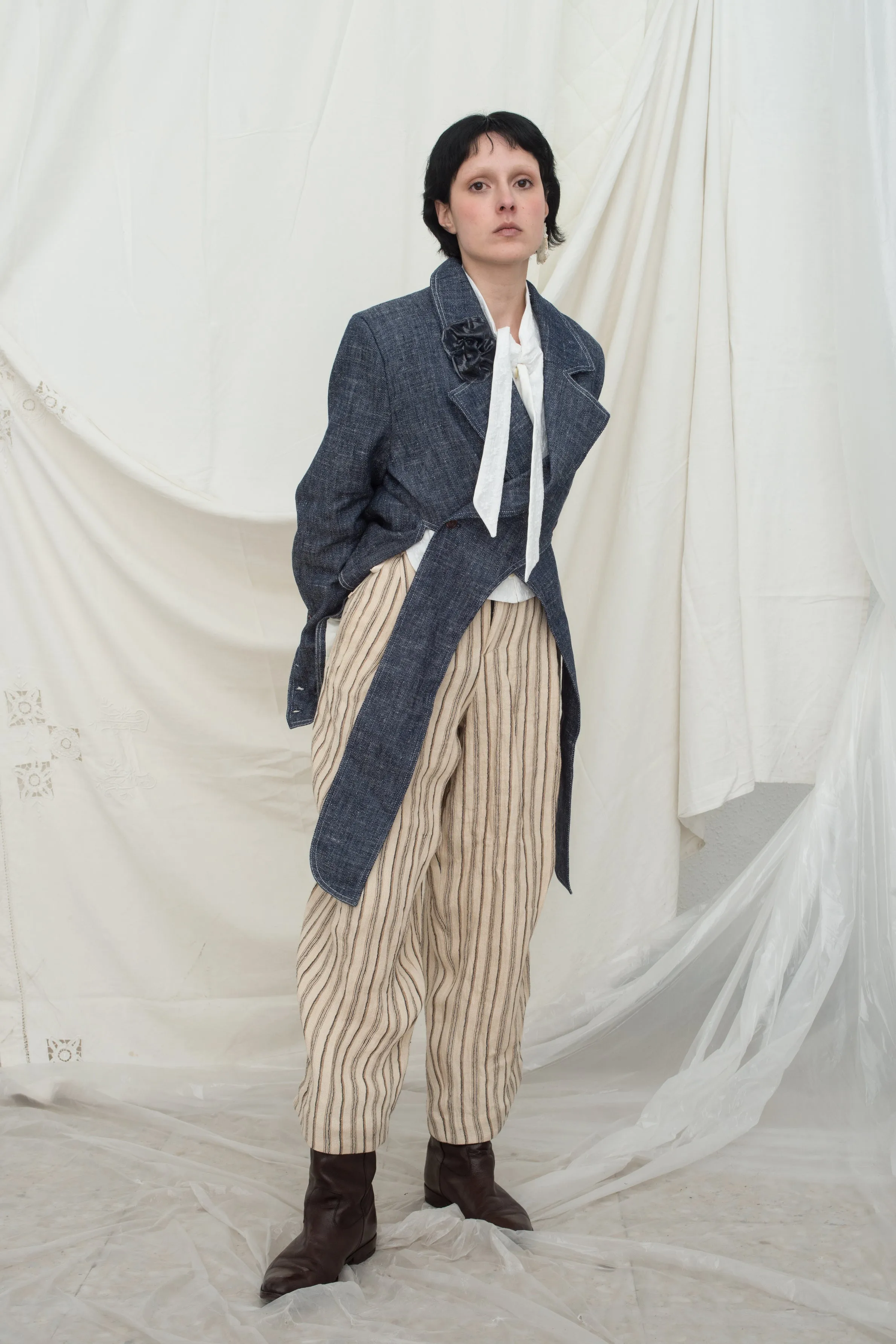 AMA TROUSERS BROWN STRIPES