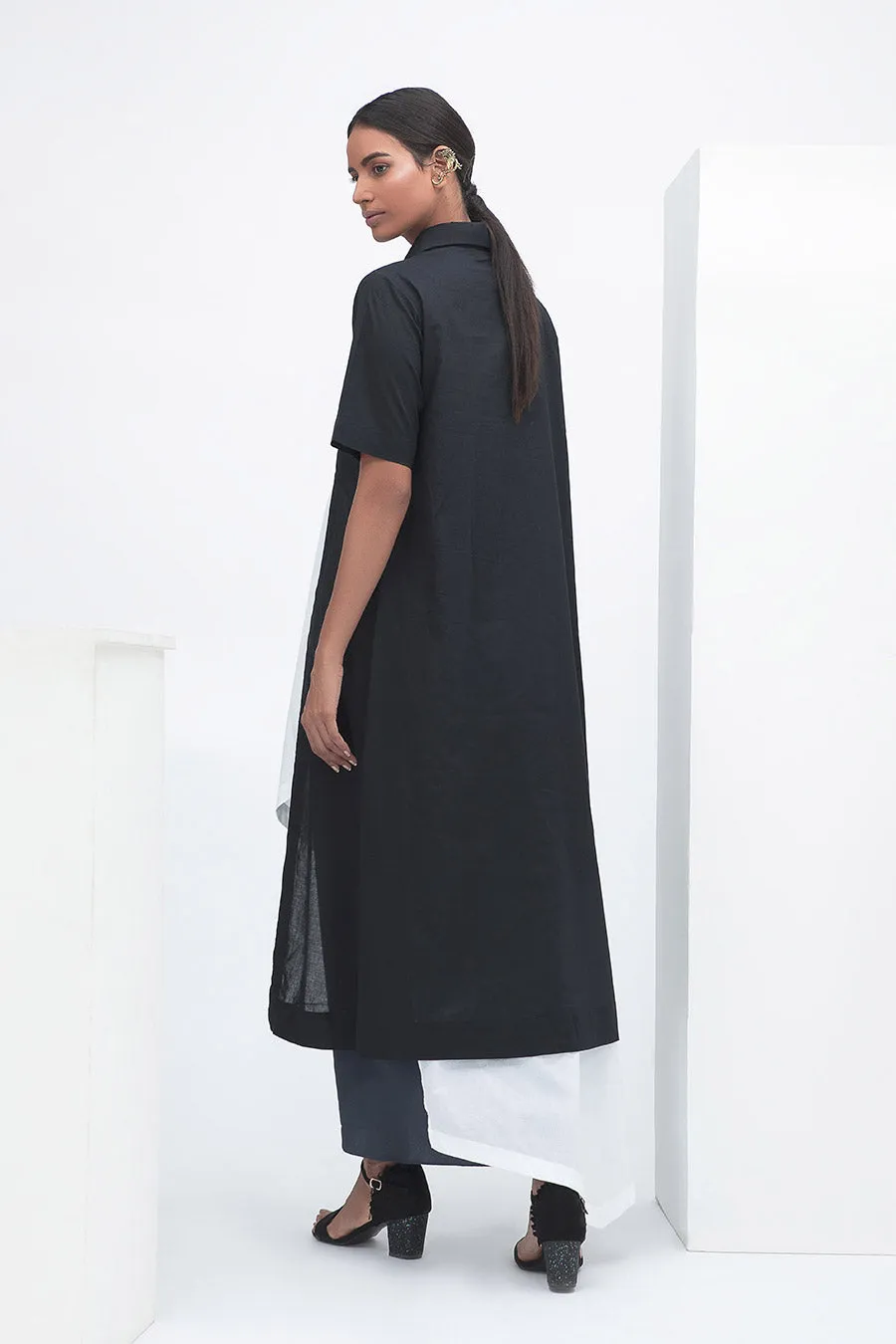 Black & White Layered Armour Tunic