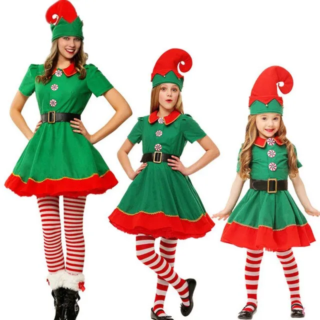Christmas Little Elf Costume for Adults and Kids