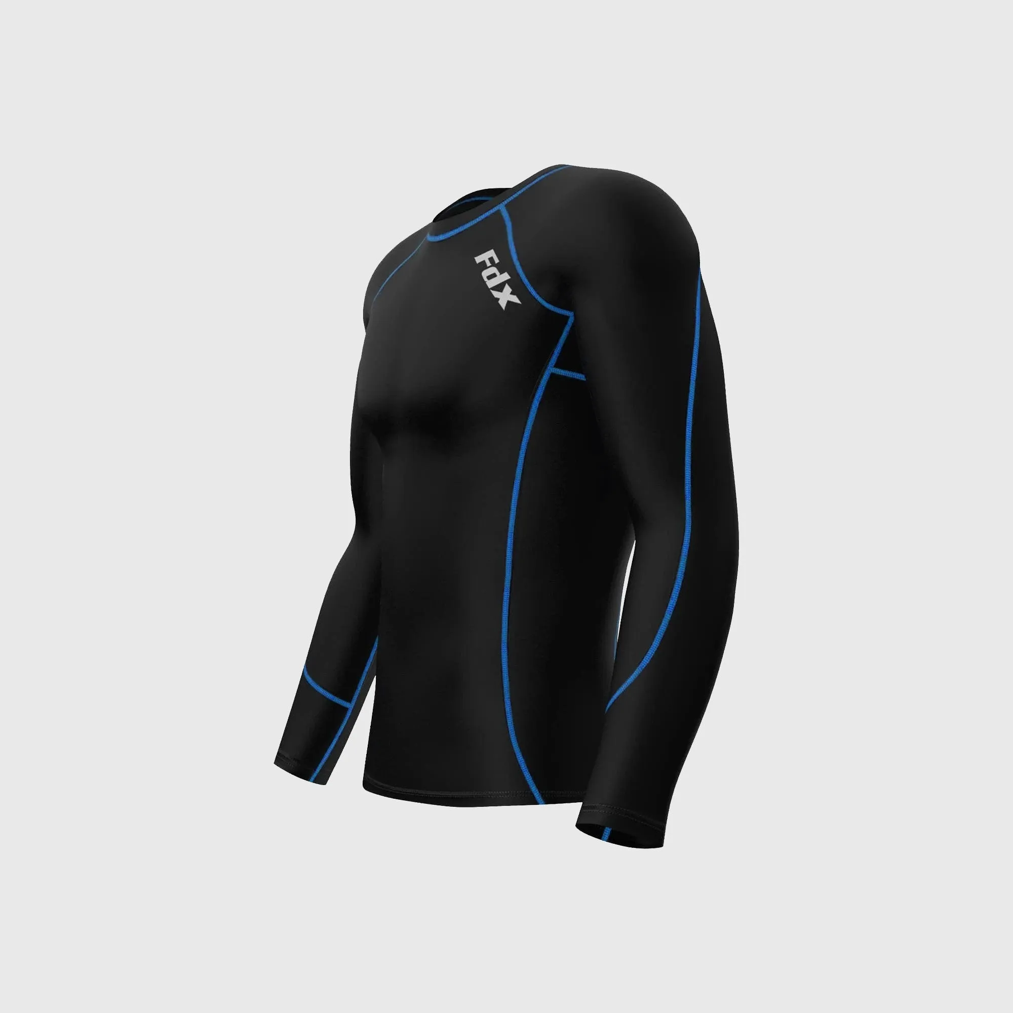 Fdx Thermolinx Blue Men's Base Layer Compression Top