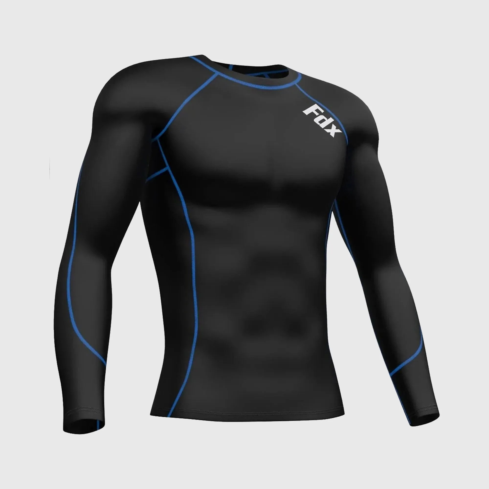 Fdx Thermolinx Blue Men's Base Layer Compression Top