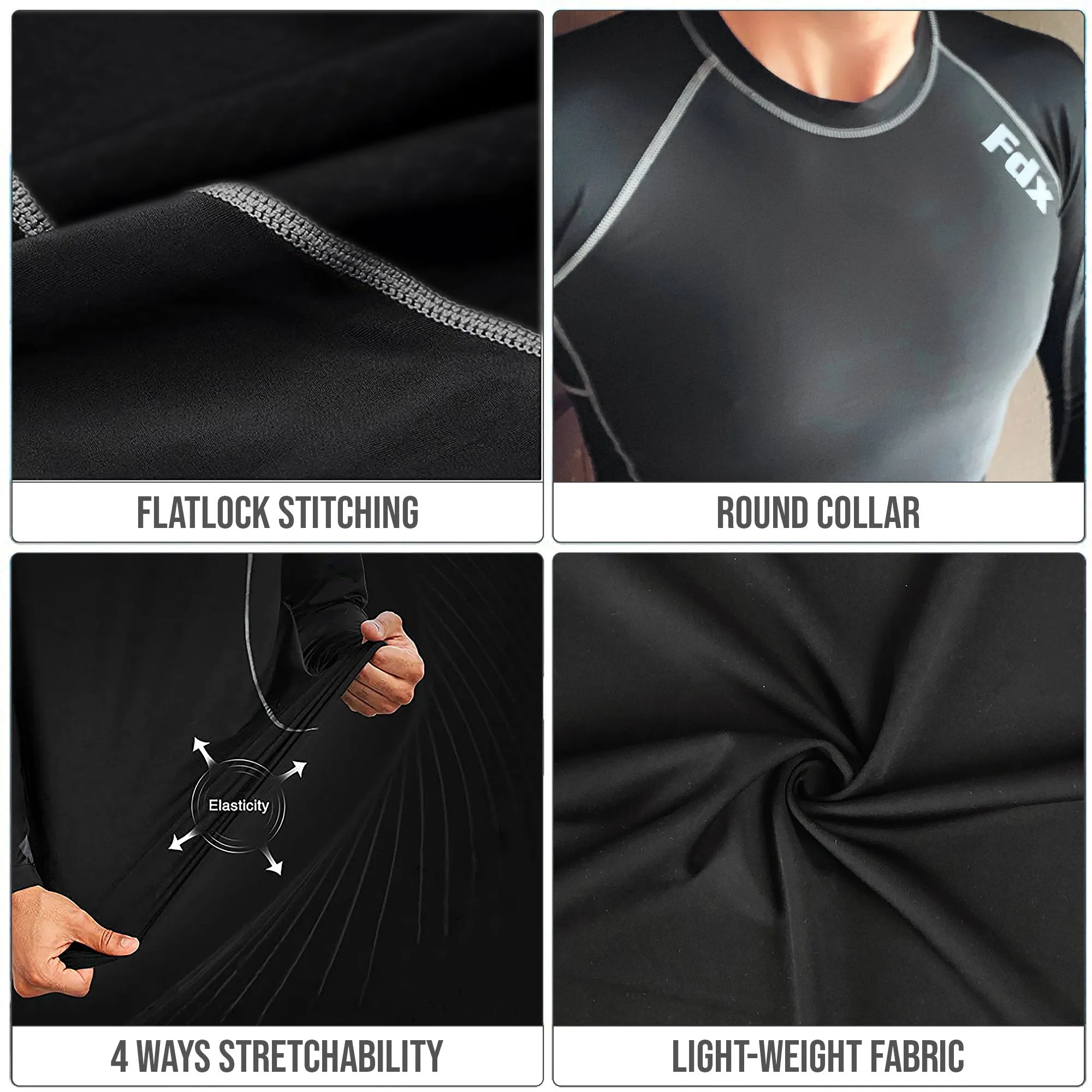 Fdx Thermolinx Blue Men's Base Layer Compression Top
