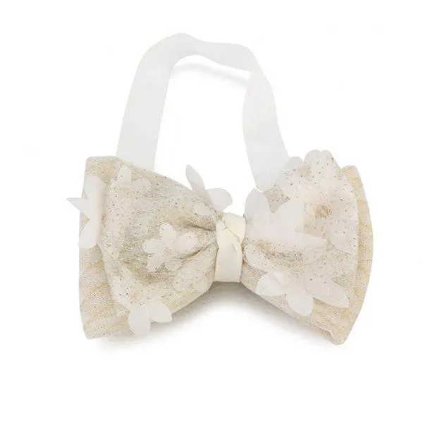 GIRLS FLORAL NET DRESS WITH HAIRBOW