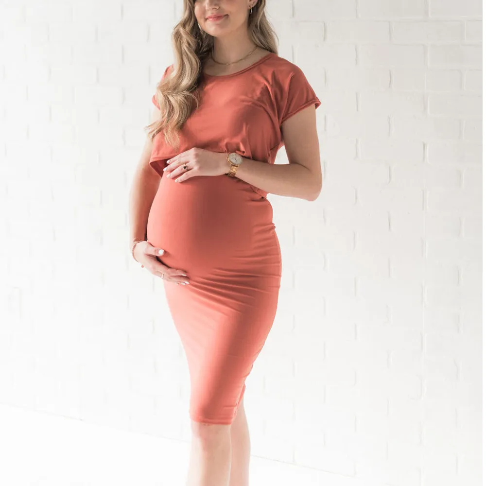 Mila Pencil Skirt- Rouge