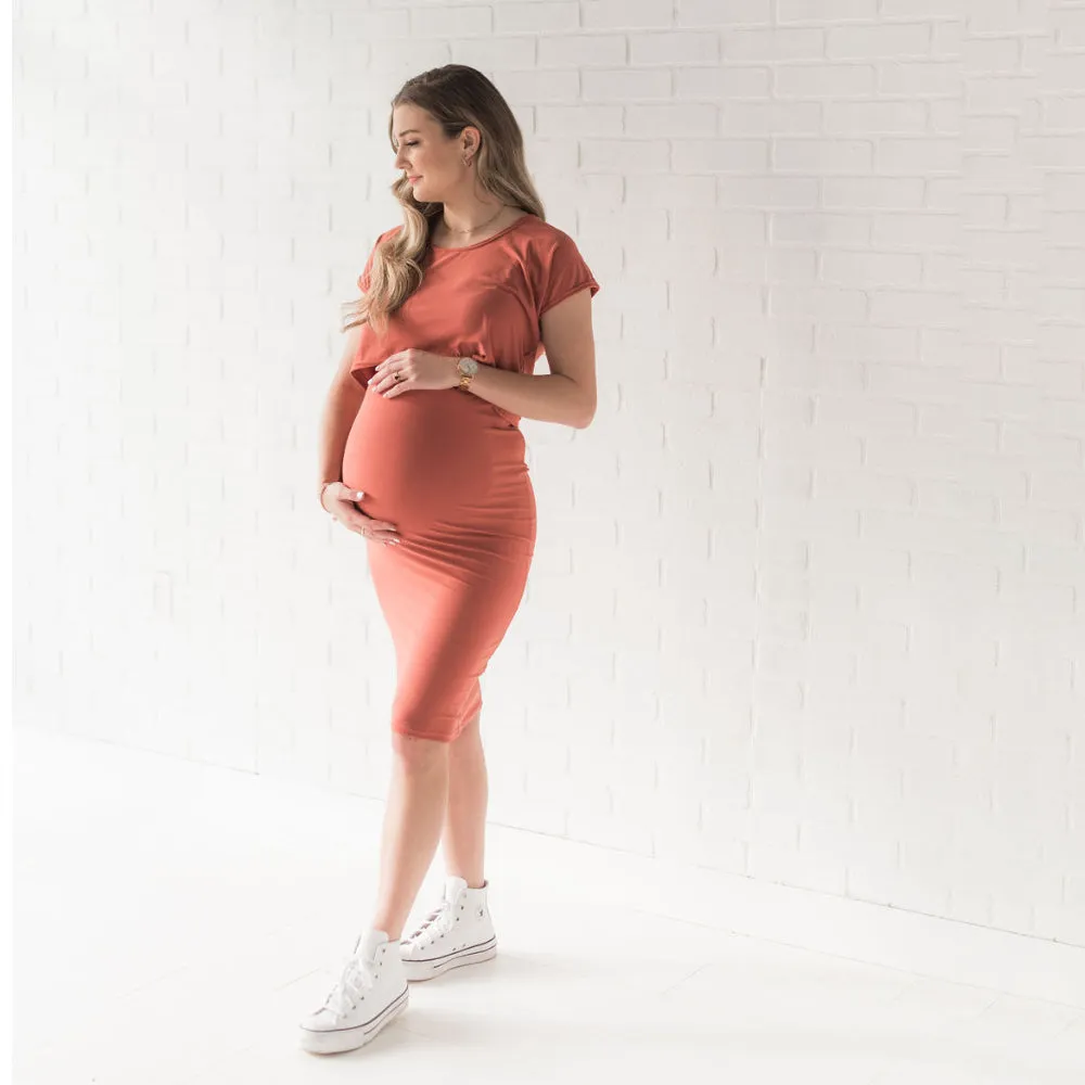 Mila Pencil Skirt- Rouge