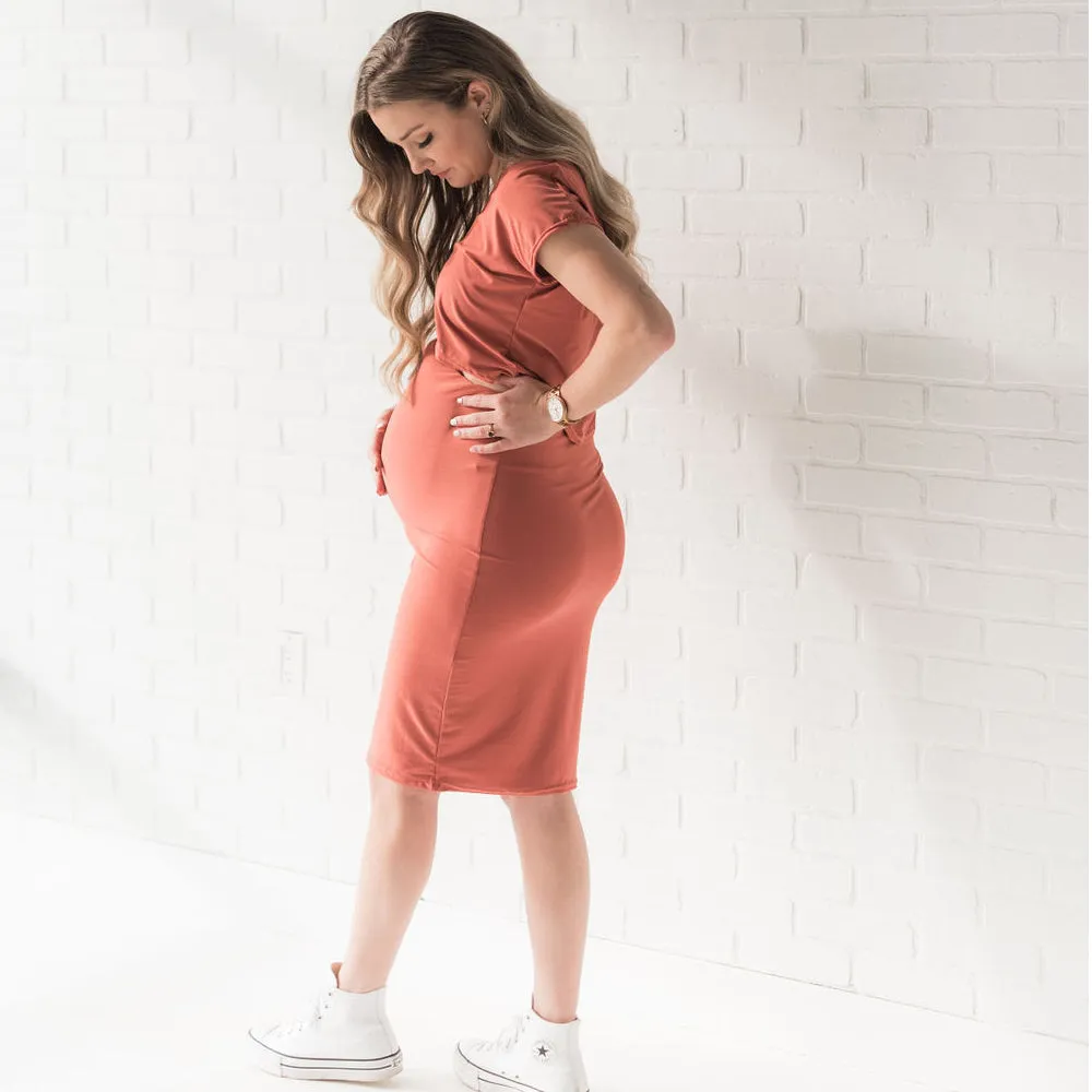 Mila Pencil Skirt- Rouge