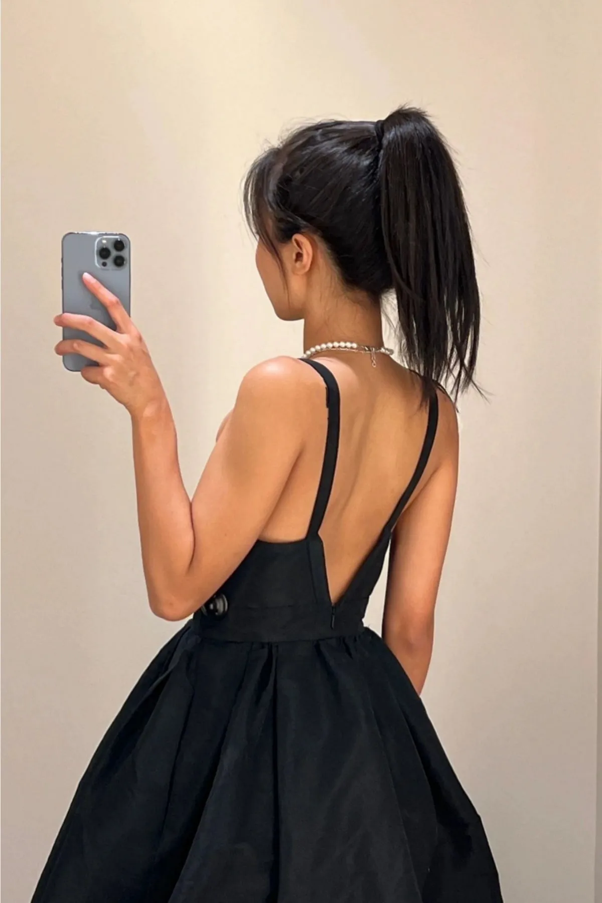 Open Back V Neck Black Satin Prom Dress, V Neck Black Homecoming Dress, Short Black Formal Graduation Evening Dress A1915