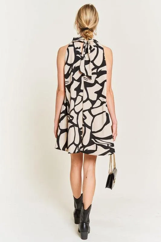Plus Size Resort Style Halter Neck Sundress