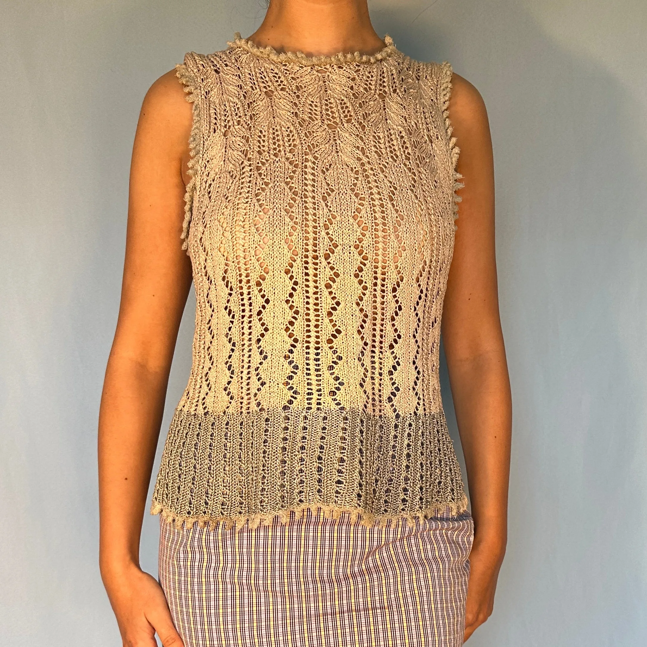 Vivienne Westwood Fall 1994 “On Liberty” Runway Knit Crochet Top