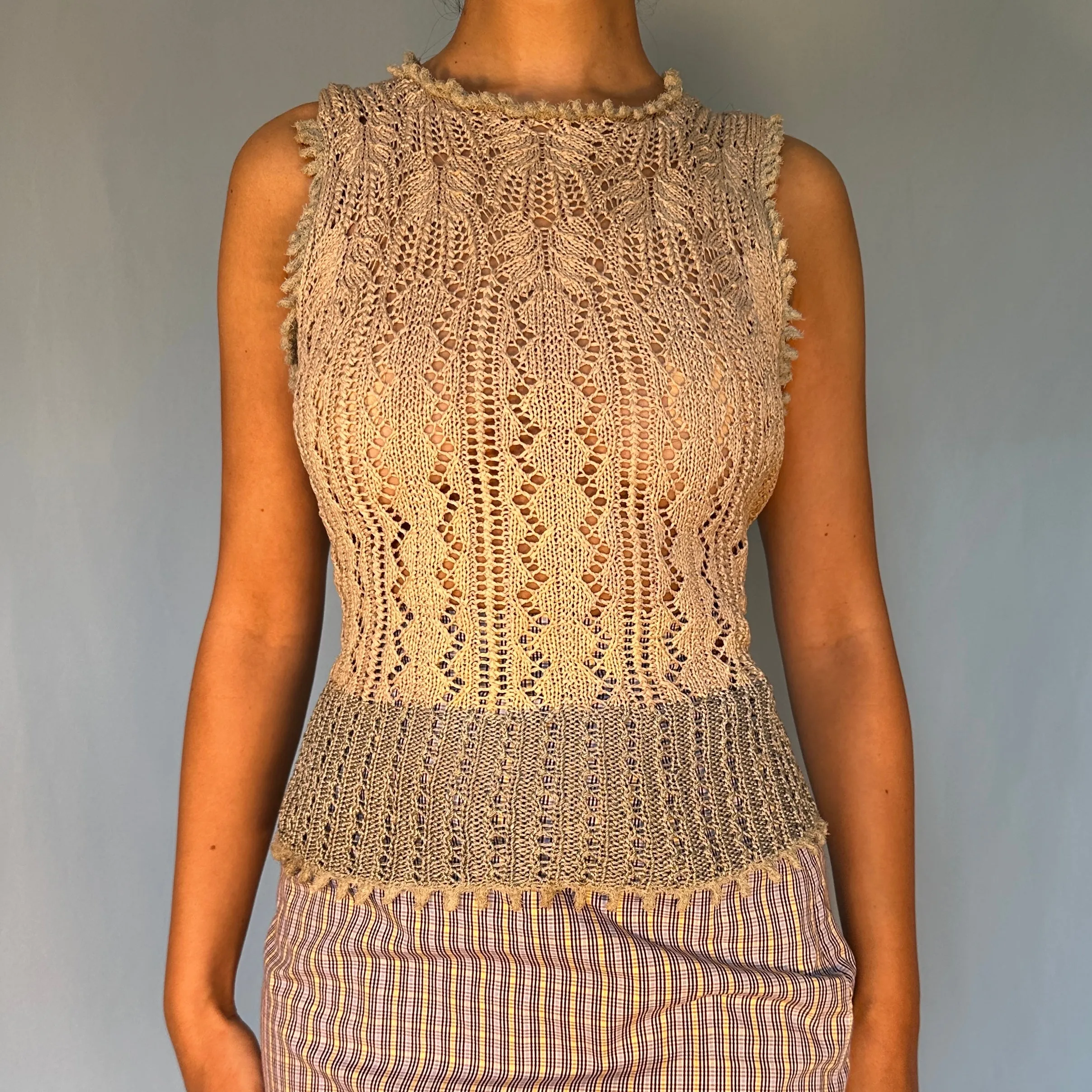 Vivienne Westwood Fall 1994 “On Liberty” Runway Knit Crochet Top