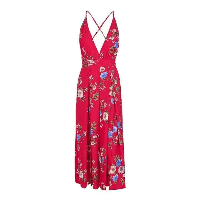 Women Backless Cami Jumpsuit