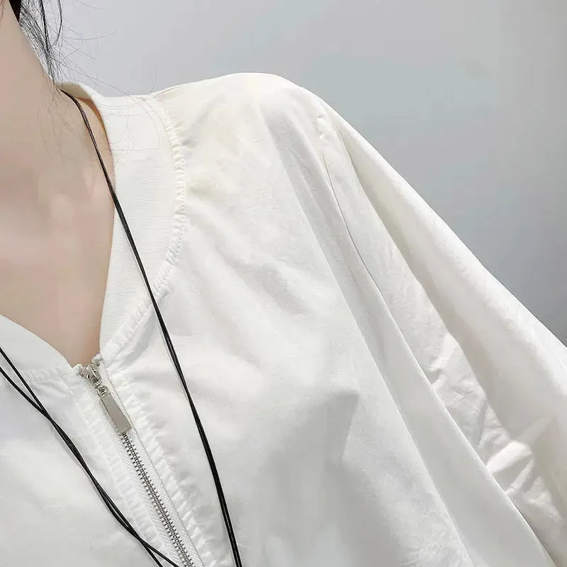 Women's white dress Long-Sleeved Shirt Dress for Women