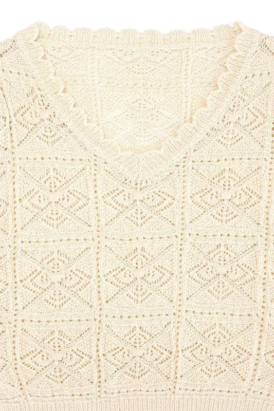 Zara Crochet Knit Top